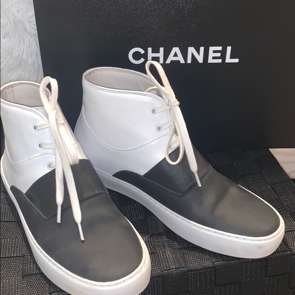 Authentic Chanel High Top Sneakers